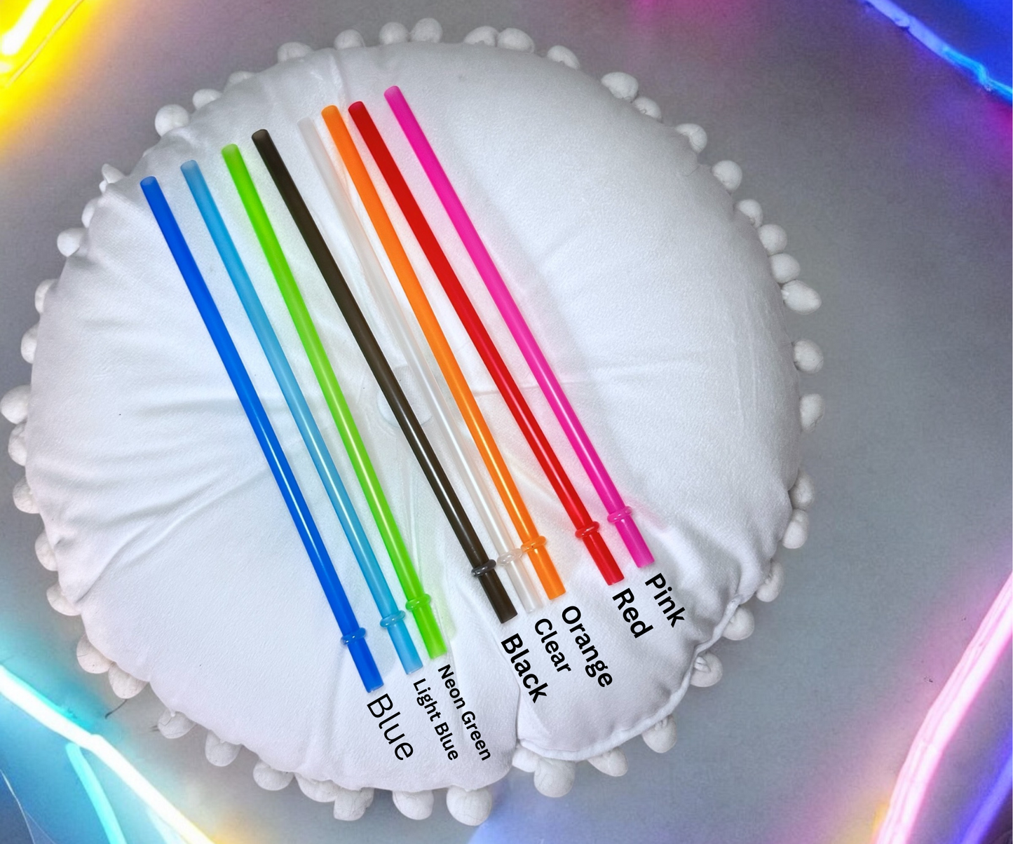 20oz colored plastic straws